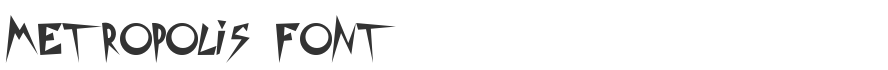 Metropolis Font