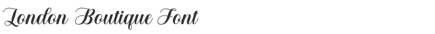 London Boutique Font