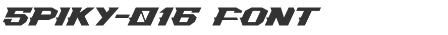 Spiky-016 Font