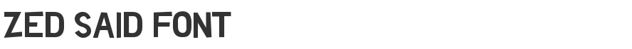 Zed Said Font