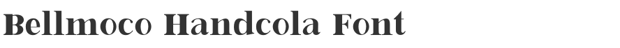 Bellmoco Handcola Font