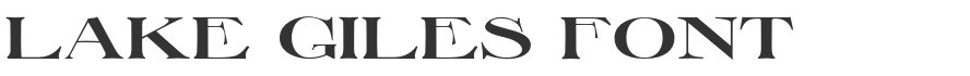 Lake Giles Font
