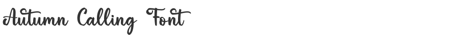 Autumn Calling Font