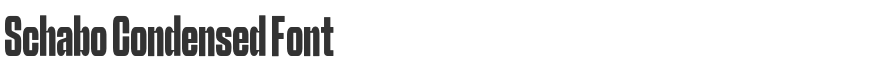 Schabo Condensed Font