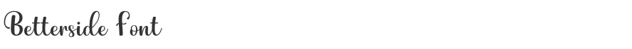 Betterside Font