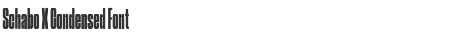 Schabo X Condensed Font