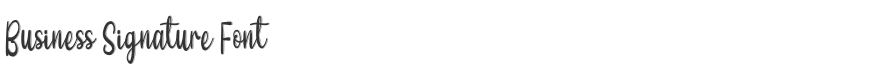 Business Signature Font