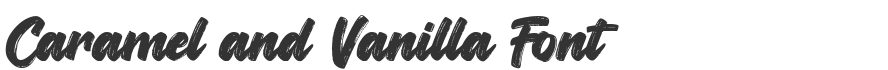 Caramel and Vanilla Font