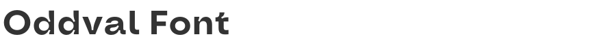 Oddval Font