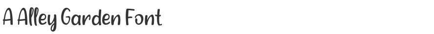 A Alley Garden Font