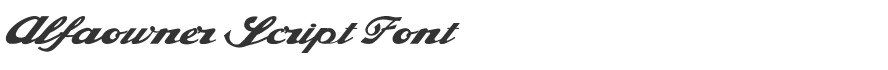 Alfaowner Script Font