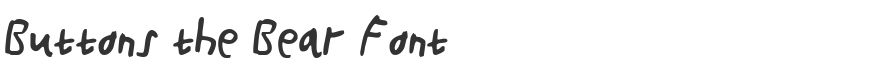 Buttons the Bear Font