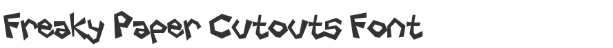 Freaky Paper Cutouts Font