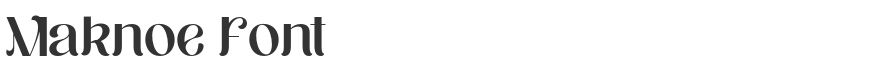 Maknoe Font