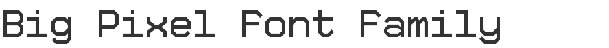 Big Pixel Font Family