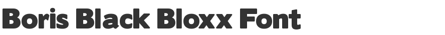 Boris Black Bloxx Font