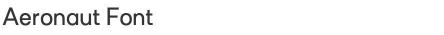 Aeronaut Font