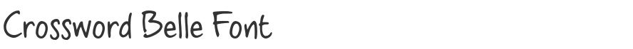 Crossword Belle Font