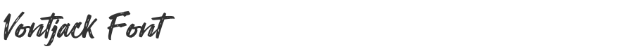 Vontjack Font