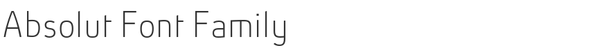 Absolut Font Family