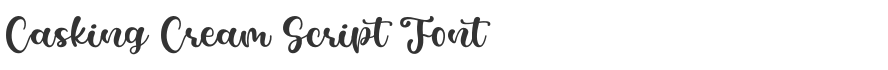 Casking Cream Script Font