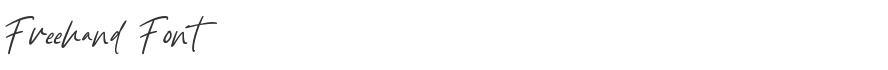 Freehand Font