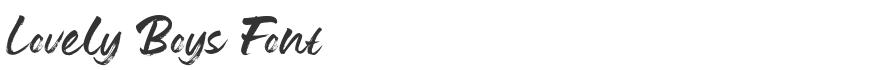 Lovely Boys Font