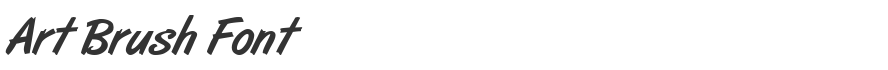 Art Brush Font