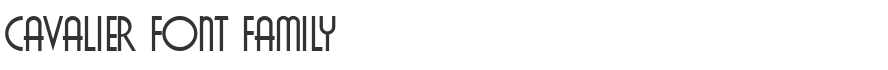 Cavalier Font Family