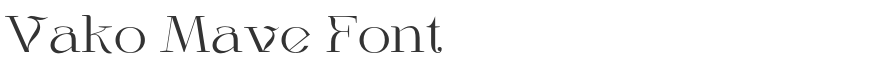 Vako Mave Font