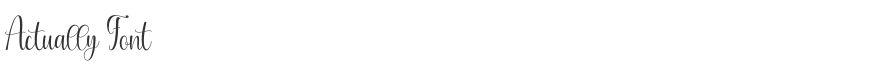 Actually Font