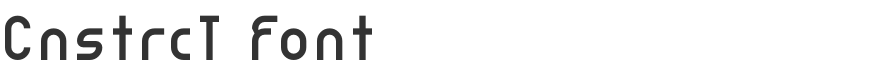 CnstrcT Font