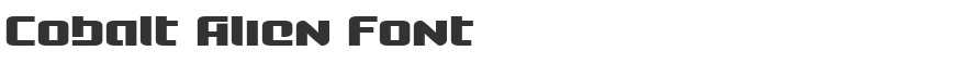 Cobalt Alien Font