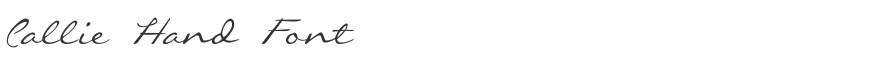 Callie Hand Font