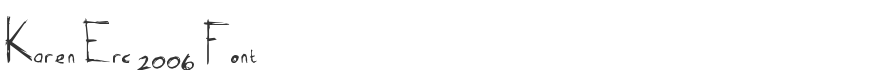 Karen Erc 2006 Font