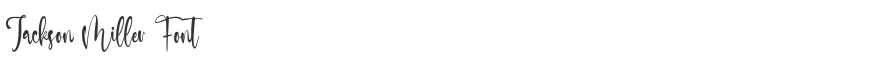Jackson Miller Font