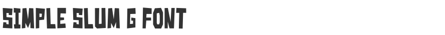 Simple Slum G Font