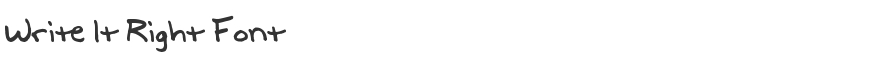 Write It Right Font