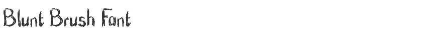 Blunt Brush Font