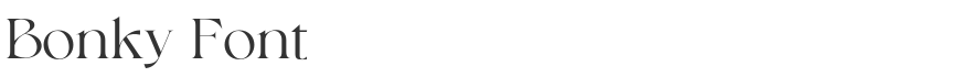 Bonky Font