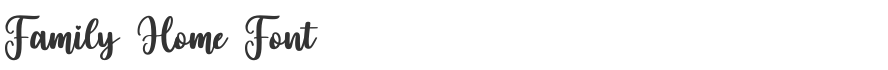 Family Home Font