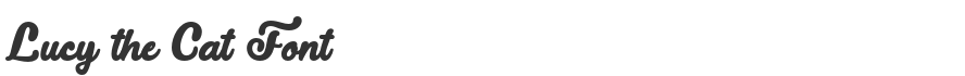 Lucy the Cat Font