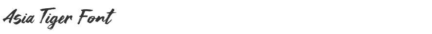 Asia Tiger Font