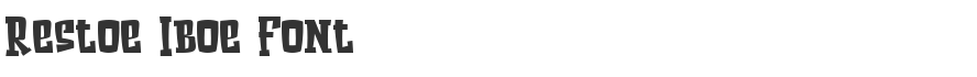 Restoe Iboe Font
