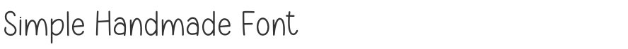 Simple Handmade Font