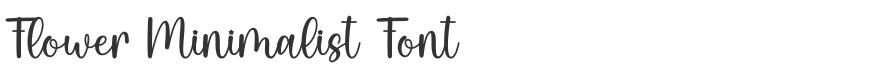 Flower Minimalist Font