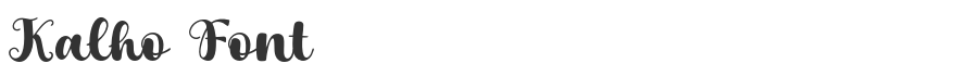 Kalho Font