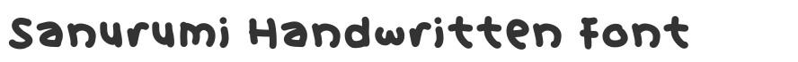 Sanurumi Handwritten Font