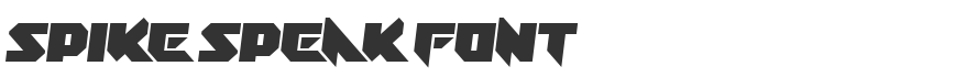 Spike Speak Font