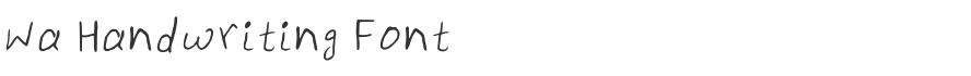 Wa Handwriting Font